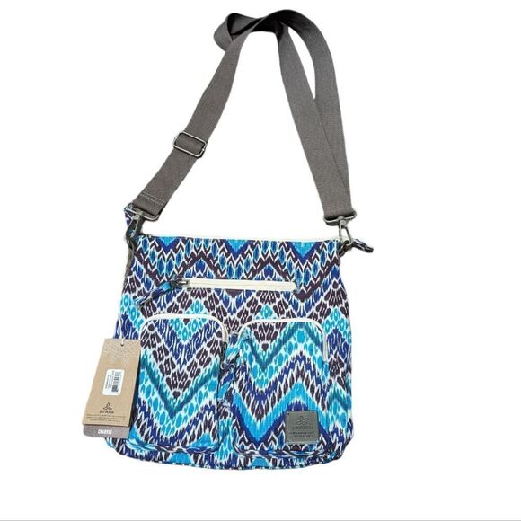 Prana Handbags - PRANA Blue and Gray Crossbody Shoulder Bag